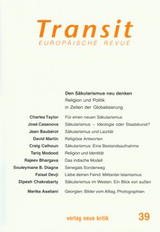 Transit 39. Europäische Revue - Den Säkularismus neu denken