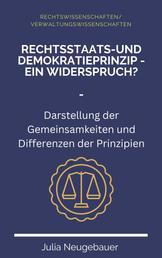 Rechtsstaats- und Demokratieprinzip - ein Widerspruch - Darstellung der Gemeinsamkeiten und Differenzen der Prinzipien