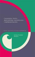 Santiago Fernández Mosquera: Calderón: textos, reescritura, significado y representación 