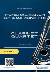 Clarinet Quartet sheet music: Funeral march of a Marionette (set of parts) - intermediate level