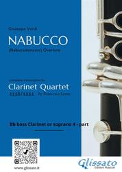 Clarinet 4/Bass part of "Nabucco" overture for Clarinet Quartet - for intermediate clarinet player