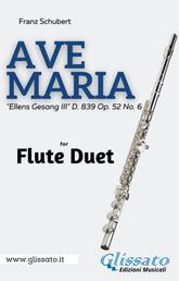 Flute duet - Ave Maria by Schubert - "Ellens Gesang III" D. 839 Op. 52 No. 6