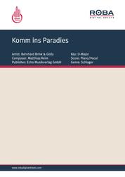 Komm ins Paradies - as performed by Bernhard Brink & Gilda, Single Songbook