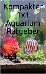 Kompakter 1x1 Aquarium Ratgeber - Was muss man wissen für eine Anschaffung, Ausstattung und Pflege? Welche Aquarium Fische?