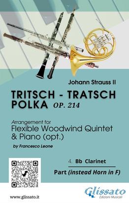 4. Bb Clarinet (instead Horn) part of "Tritsch - Tratsch Polka" for Flexible Woodwind quintet and opt.Piano
