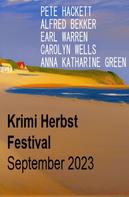Alfred Bekker: Krimi Herbst Festival September 2023 