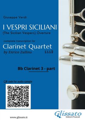 Bb Clarinet 3 part of "I Vespri Siciliani" for Clarinet Quartet