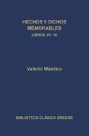 Valerio Máximo: Hechos y dichos memorables. Libros VII-IX. Epítomes. 