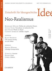 Zeitschrift für Ideengeschichte Heft VII/2 Sommer 2013 - Neo-Realismus