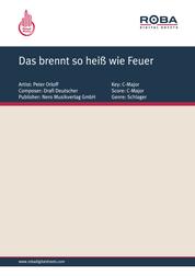 Das brennt so heiß wie Feuer - as performed by Peter Orloff, Single Songbook