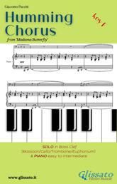 Humming Chorus - Low Bass clef Solo instr. and Piano (Key F) - from "Madama Butterfly"