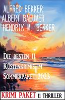 Alfred Bekker: Die besten 11 Küstenkrimis im Sommerpaket 2023: Krimi Paket 