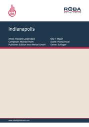 Indianapolis - as performed by Howard Carpendale, Single Songbook