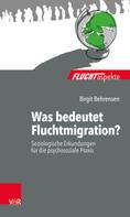 Birgit Behrensen: Was bedeutet Fluchtmigration? 