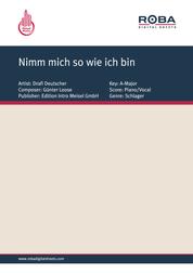Nimm mich so wie ich bin - as performed by Drafi Deutscher, Single Songbook