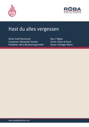 Hast du alles vergessen - as performed by Drafi Deutscher, Single Songbook