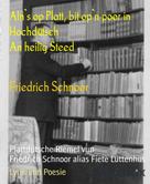 Friedrich Schnoor: Aln`s op Platt, bit op`n poor in Hochdütsch An heilig Steed 