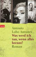 António Lobo Antunes: Was werd ich tun, wenn alles brennt? 