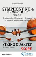 Franz Schubert: String Quartet: Symphony No.4 "Tragic" by Schubert (Score) 
