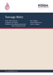 Teenage Waltz - as performed by Cliff Carpenter, Single Songbook