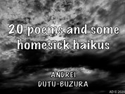 20 poems and some homesick haikus - in 2500 Words (including titles)