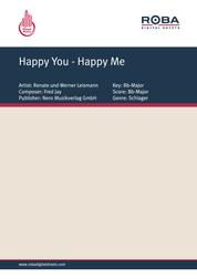 Happy You - Happy Me - as performed by Renate und Werner Leismann, Single Songbook