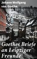 Johann Wolfgang von Goethe: Goethes Briefe an Leipziger Freunde 
