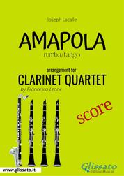 Clarinet Quartet Score of "Amapola" - Tango/Rhumba