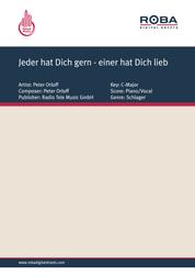 Jeder hat Dich gern - einer hat Dich lieb - as performed by Peter Orloff, Single Songbook