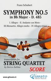 String Quartet: Symphony No.5 by Schubert (Score) - for advanced level players