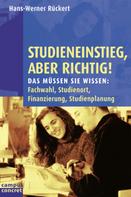 Hans-Werner Rückert: Studieneinstieg, aber richtig! ★★★★★