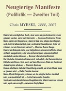 Chris Myrski: Neugierige Manifeste (Politistik — Zweiter Teil) 