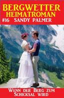 Sandy Palmer: Wenn der Berg zum Schicksal wird: Bergwetter Heimatroman 16 