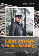 Günter Görlich: Keine Anzeige in der Zeitung 