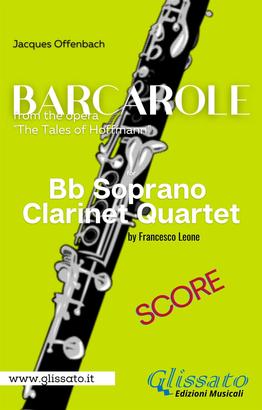 Barcarole - Soprano Clarinet Quartet (score)